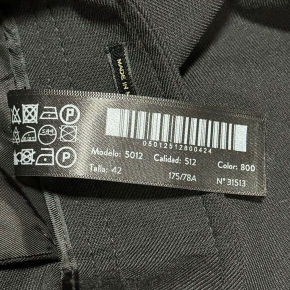 Massimo Dutti Women 10 Black Wool Blend High Rise Paperbag Dress Pants Pockets - Picture 5 of 12